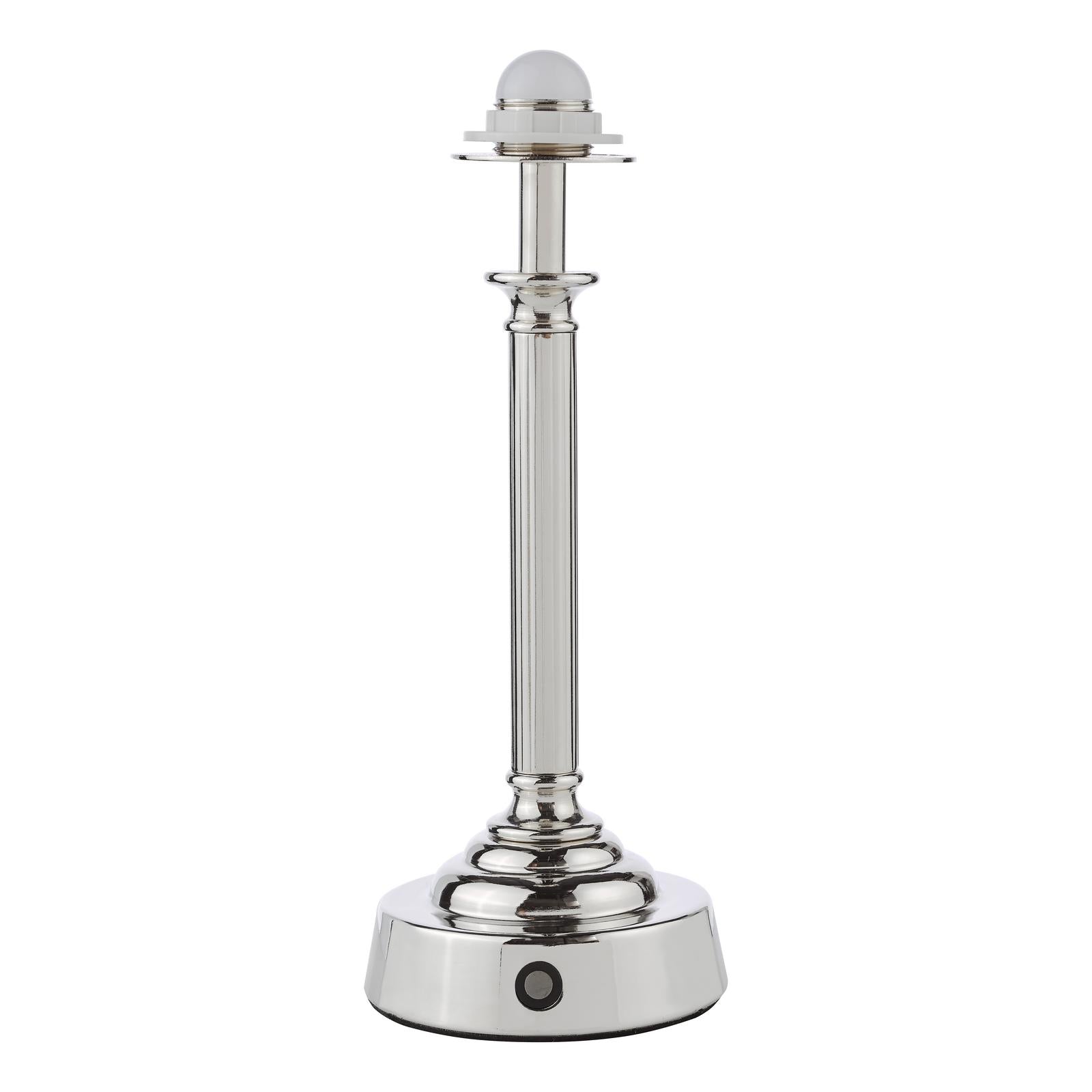 Virgil Rechargeable Table Lamp Polished Nickel | Lumination