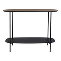 Etoile Console Table Mocha Veneer and Matt Black