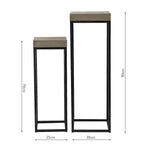 Fabio Nest of 2 Plant Stand Oak Style Effect