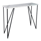 Fotini Console Table White Marble Effect