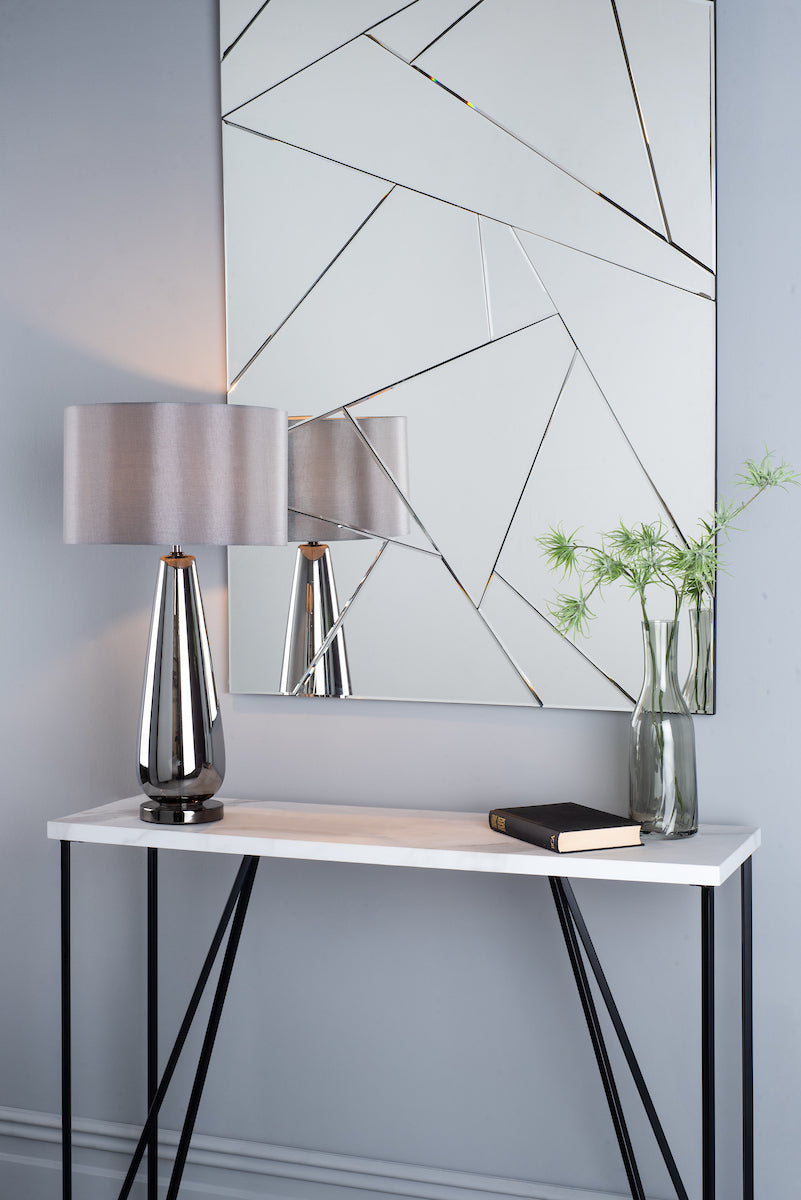 Fotini Console Table White Marble Effect