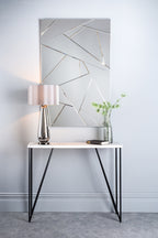 Fotini Console Table White Marble Effect