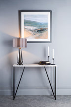 Fotini Console Table White Marble Effect