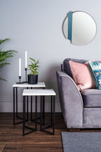 Fotini Nested Side Table White Marble Effect