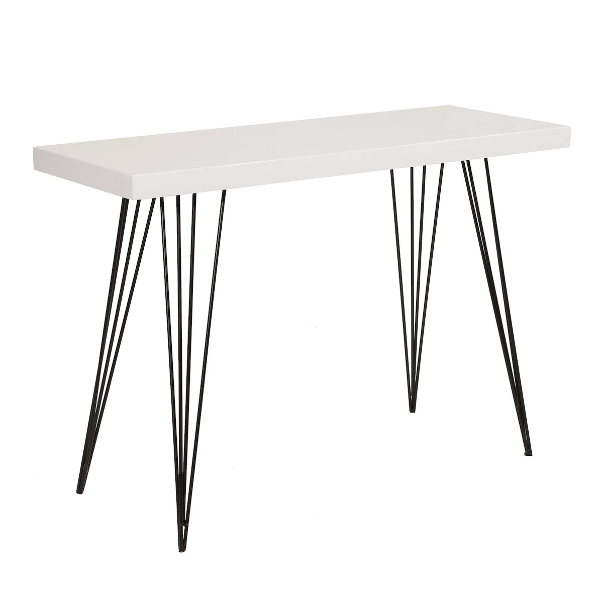 Leland Console Table Gloss White Top