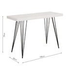Leland Console Table Gloss White Top