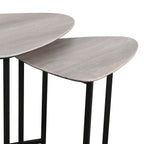 Mibello Nested Side Tables Light Oak Effect