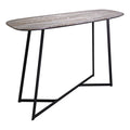 Pavlos Console Table Brown Stone Veneer and Matt Black