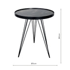 Rauma Round Side Table Dark Grey Stone Effect