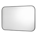 Firuz Rectangle Mirror Thin Matt Black Frame 90 X 60cm