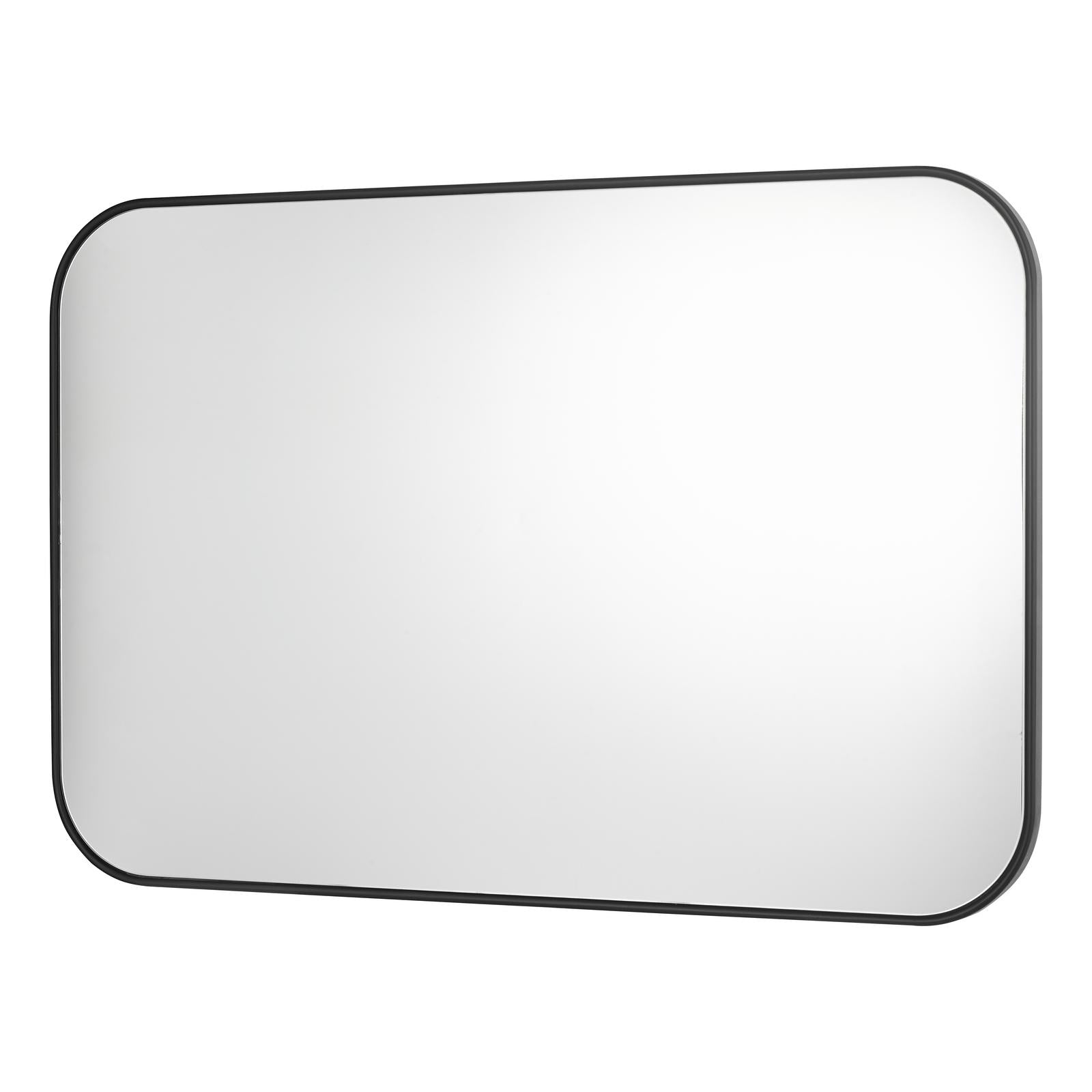 Firuz Rectangle Mirror Thin Matt Black Frame 90 X 60cm
