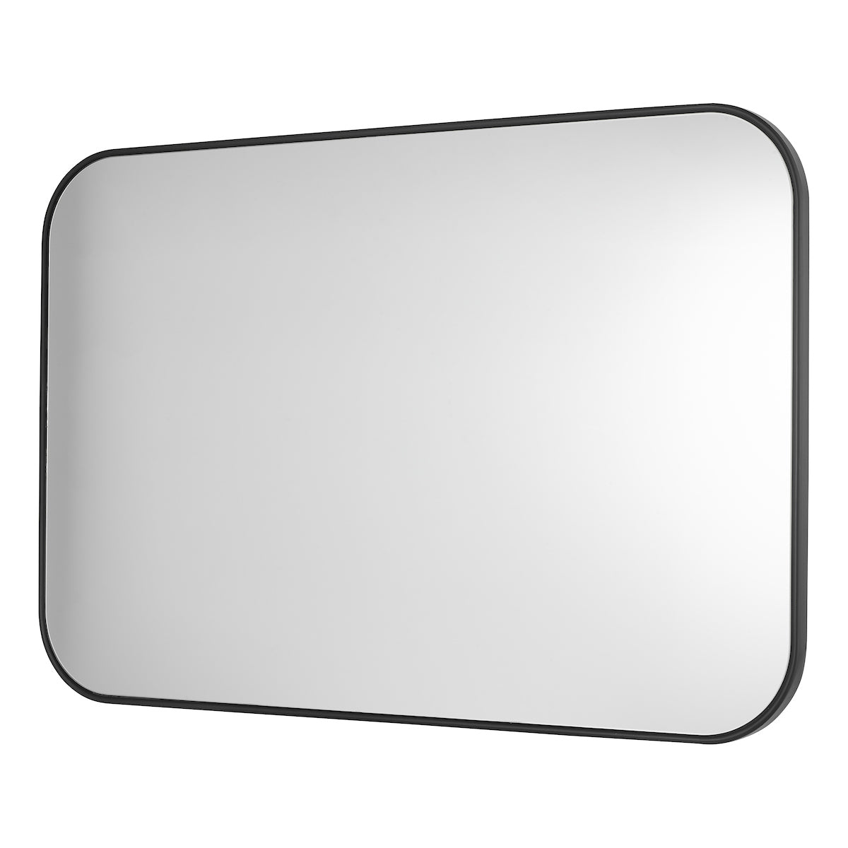 Firuz Rectangle Mirror Thin Matt Black Frame 90 X 60cm