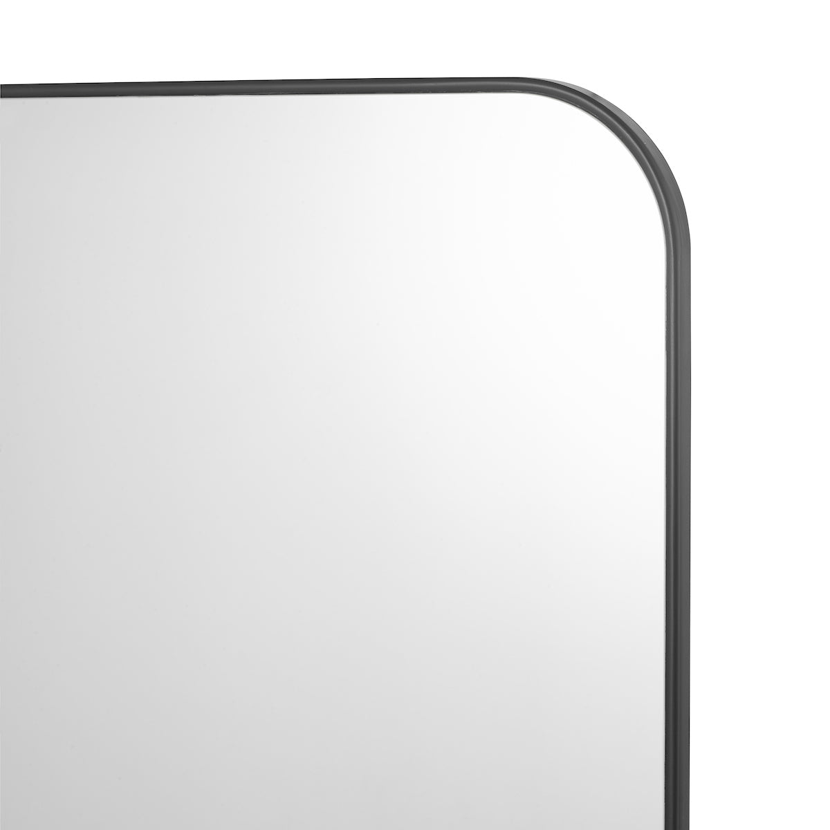 Firuz Rectangle Mirror Thin Matt Black Frame 90 X 60cm
