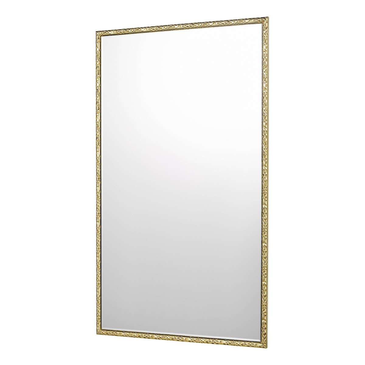 Jinelle Rectangle Mirror Textured Gold Frame 86 X 50cm