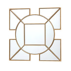 Lyshia Square Mirror With Gold Foil Detail 60cm