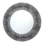 Neome Round Mirror With Purple/Grey Frame 80cm