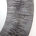 Neome Round Mirror With Purple/Grey Frame 80cm