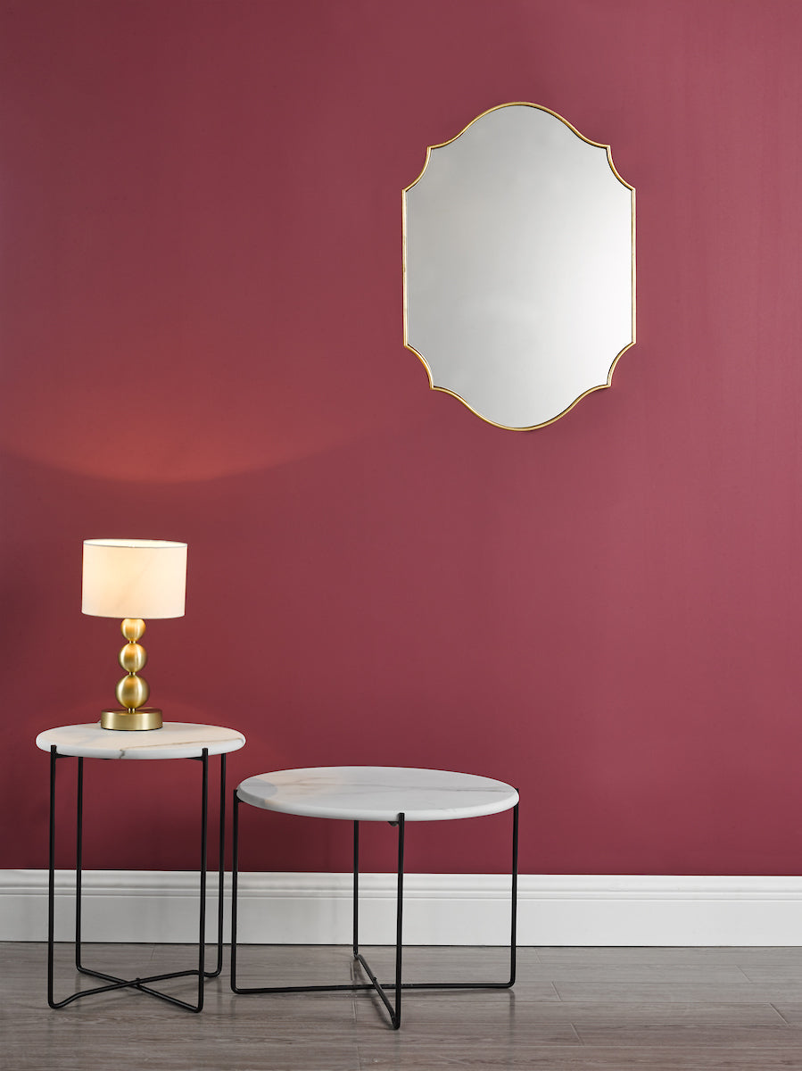 Ruggiero Rectangle Mirror With Gold Detail 70 x 50cm
