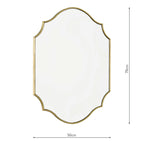 Ruggiero Rectangle Mirror With Gold Detail 70 x 50cm