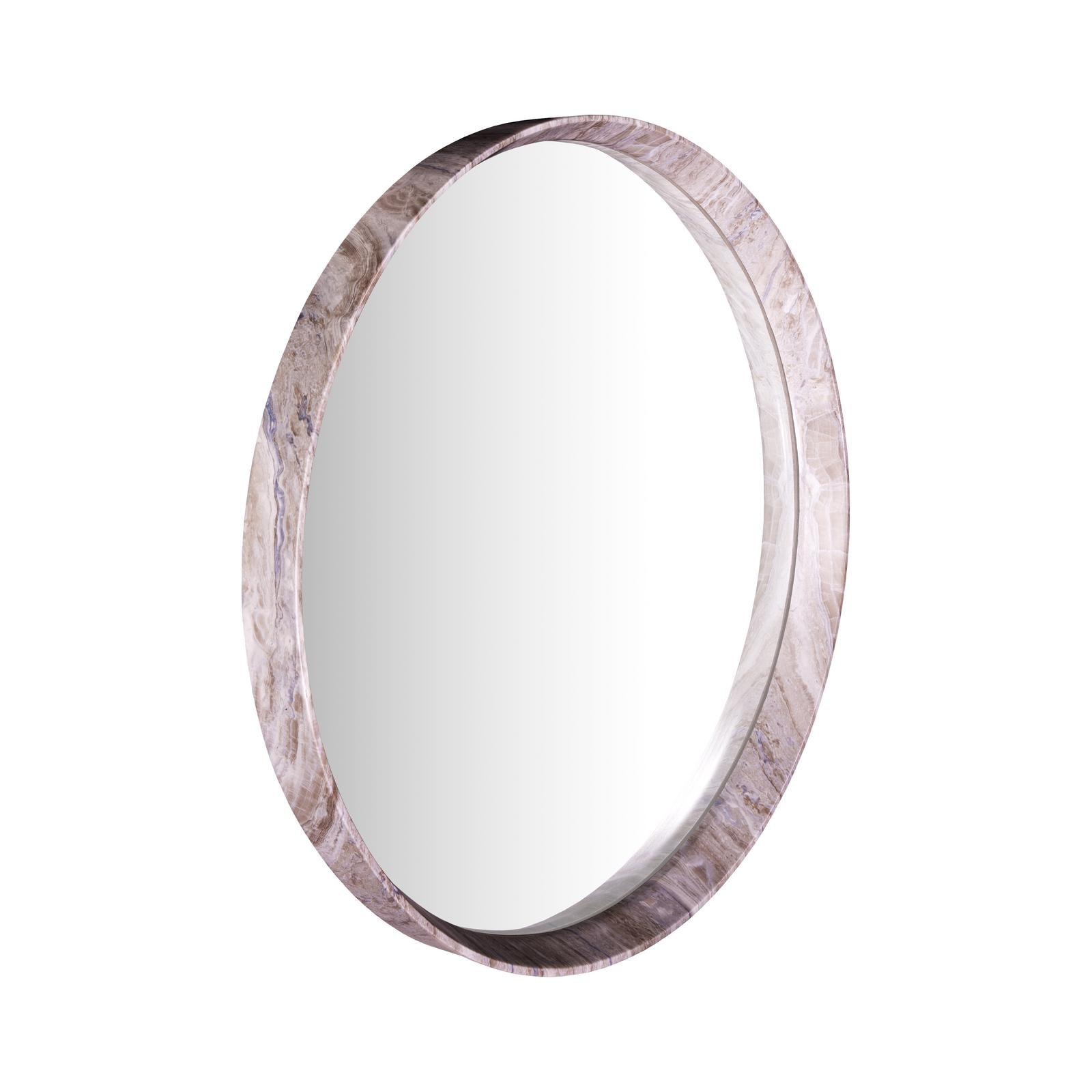 Seyah Mirror Brown Stone Veneer 54cm
