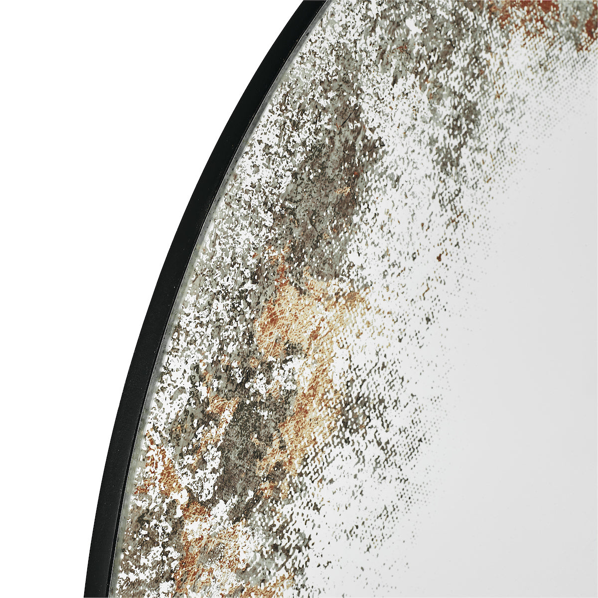 Vixen Round Mirror With Foxed Detail 80cm