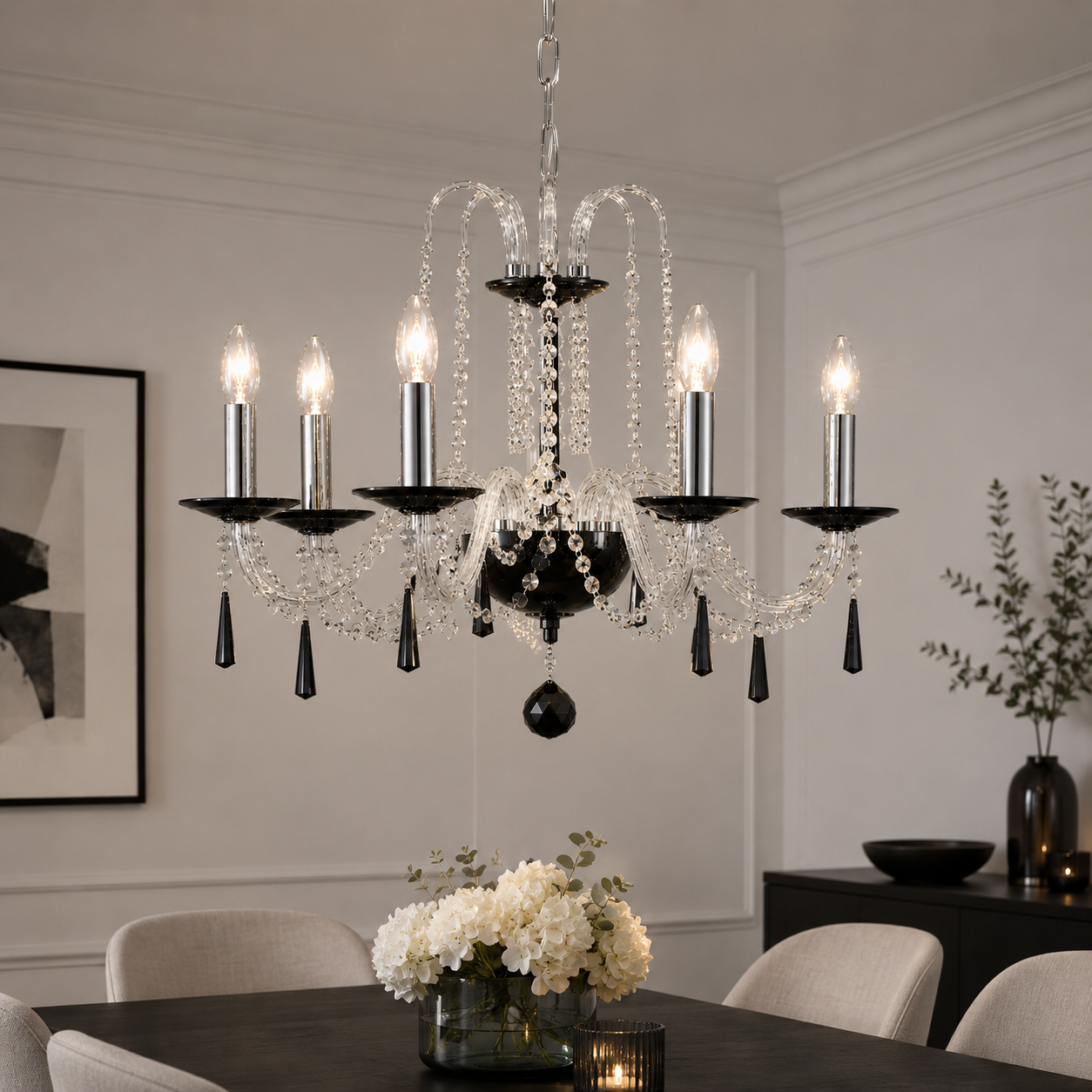 Liberec 5 Chandelier - Black