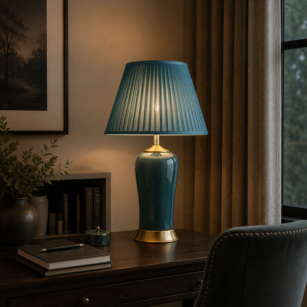 TL1401 - Blue With Gloss Table Lamp