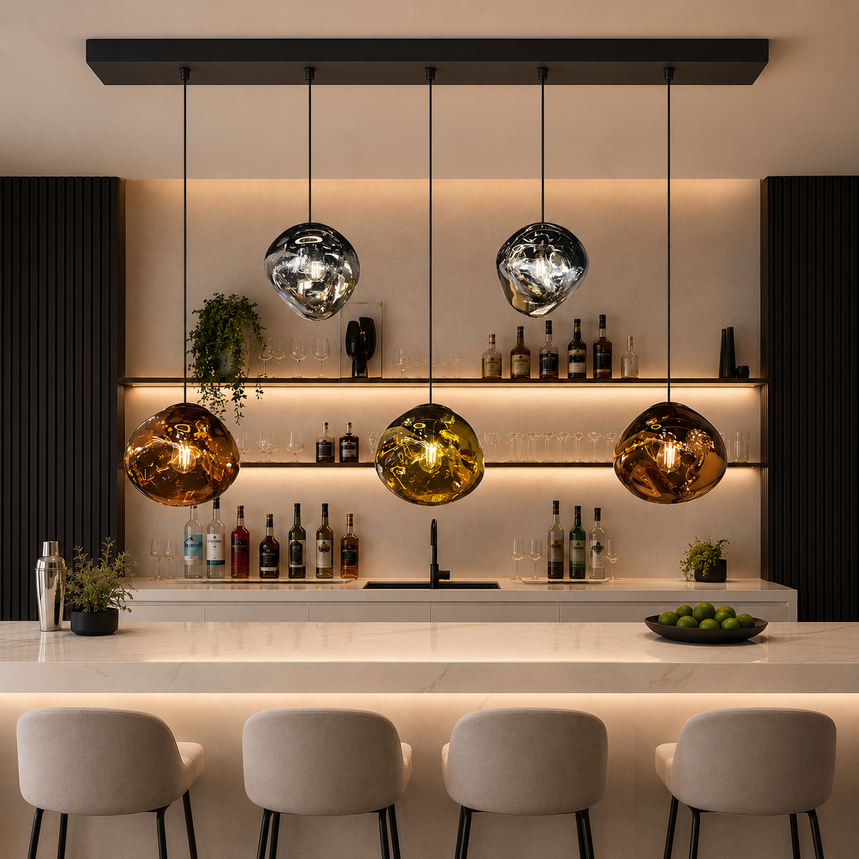 Mensa 300, 5 Light Island Pendant