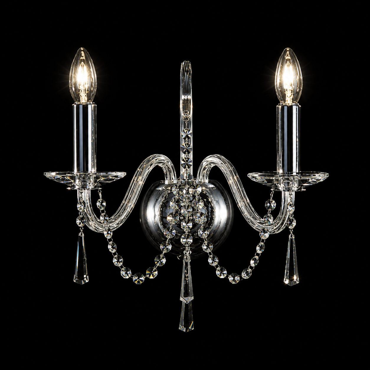 Liberec 2 Wall Light - Clear