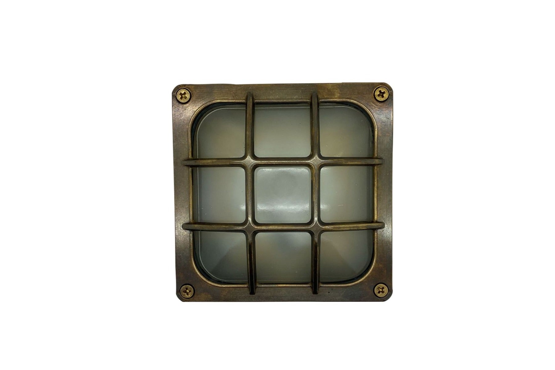Square Bulkhead Antique Brass