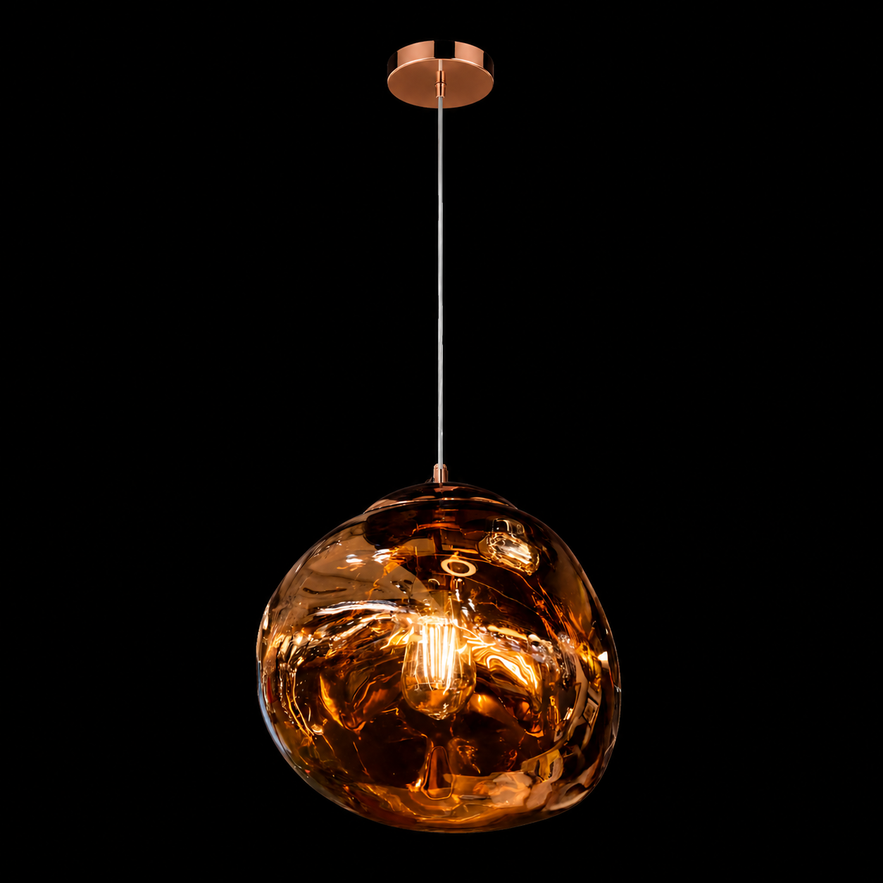 Mensa 400 Rose Gold Glass Pendant