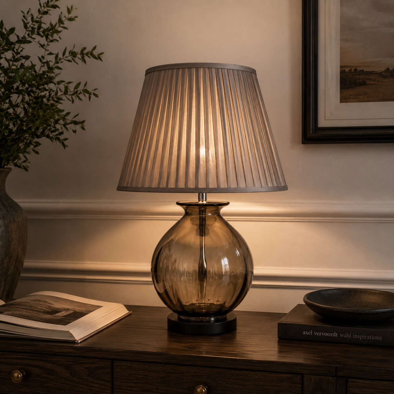 TL1423 - Transparent Tinted Brown Table Lamp