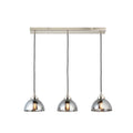 Caspa Modern 3-Light Linear Pendant Light with Smokey Mirror Glass