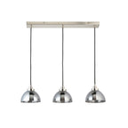 Caspa Modern 3-Light Linear Pendant Light with Smokey Mirror Glass