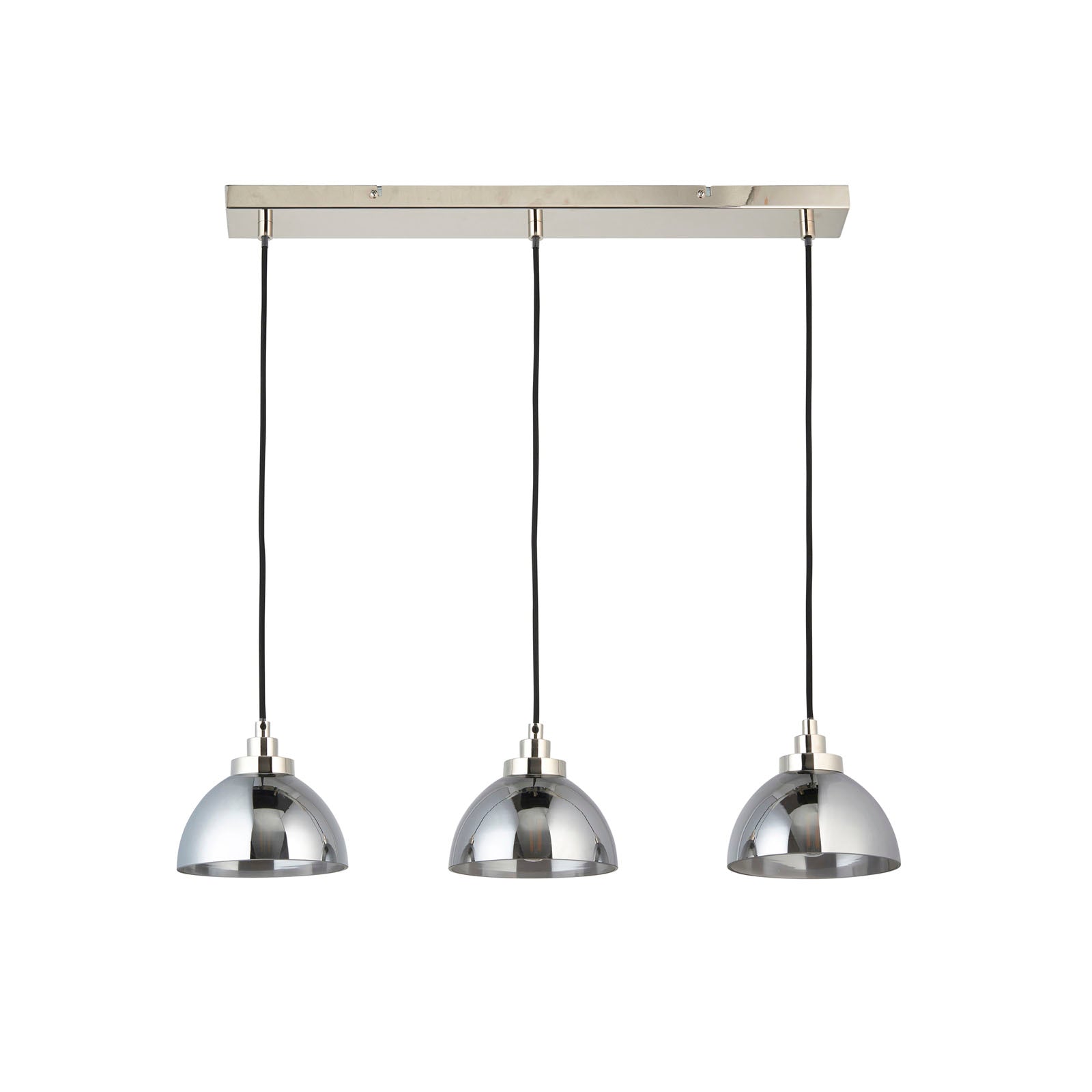 Caspa Modern 3-Light Linear Pendant Light with Smokey Mirror Glass