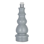 Provence Gloss Blue Grey Table Lamp with Satin Nickel Details
