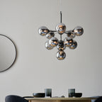 Oscar 11lt Pendant Black With Smoke Shades