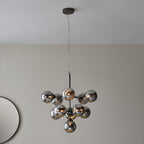 Oscar 11lt Pendant Black With Smoke Shades