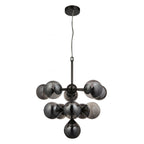 Oscar 11lt Pendant Black With Smoke Shades