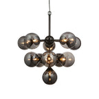 Oscar 11lt Pendant Black With Smoke Shades
