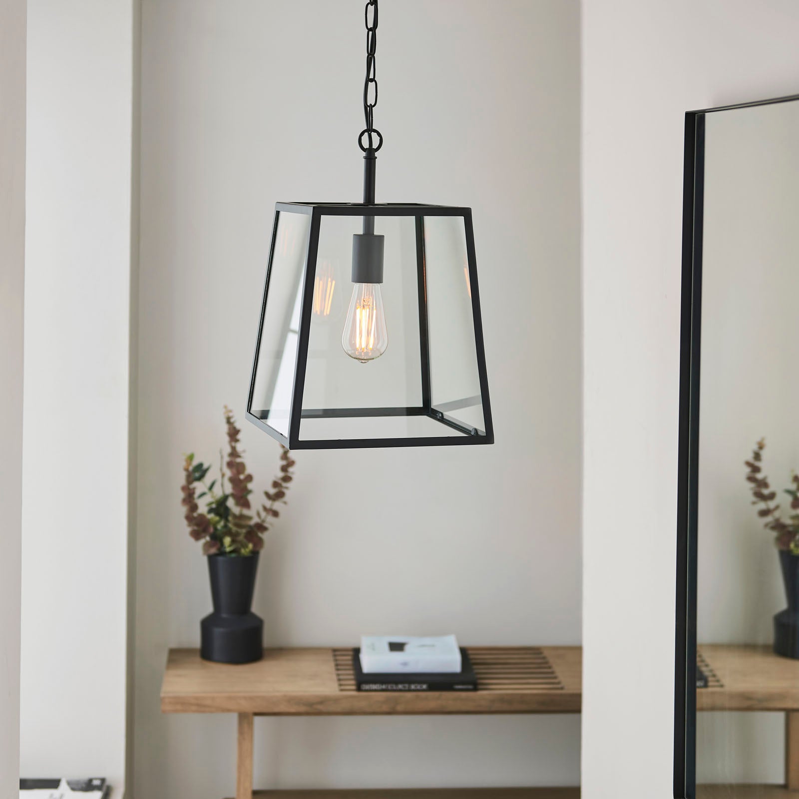 Hurst 1-Light Matt Black Pendant Light