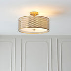 Cordero 3-Light Dimmable Gold Flush Mount Ceiling Light with Frosted Glass