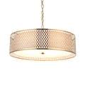 Cordero 3-Light Dimmable Adjustable Pendant Light with Geometric Metal & Fabric Shade