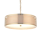 Cordero 3-Light Dimmable Adjustable Pendant Light with Geometric Metal & Fabric Shade