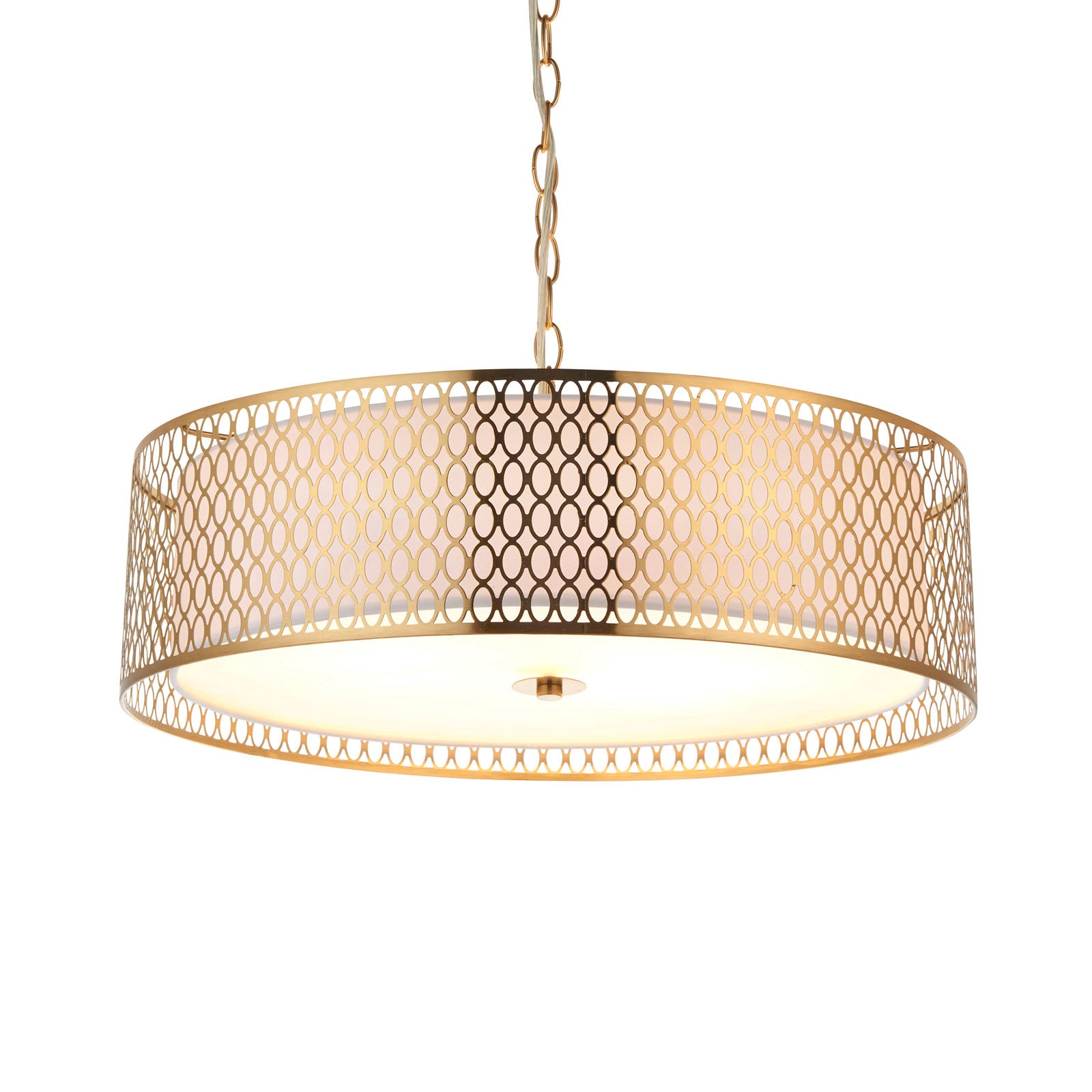 Cordero 3-Light Dimmable Adjustable Pendant Light with Geometric Metal & Fabric Shade