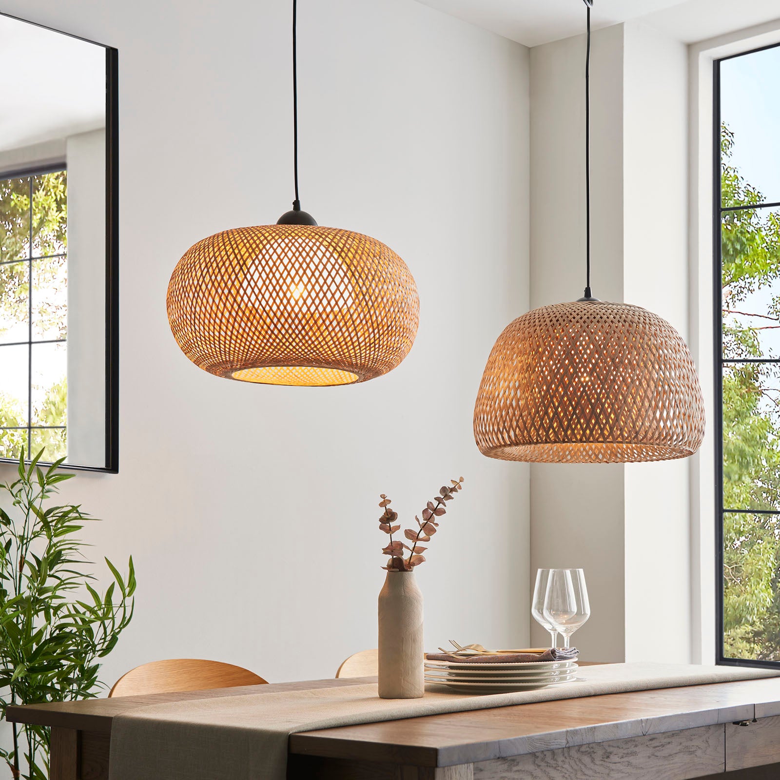 Bali 1-Light Pendant: Natural Raffia Twine (Beach Vibes)