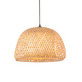 Bali 1-Light Pendant: Natural Raffia Twine (Elongated Sphere)