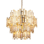 Viviana 15lt Champagne Crystal Pendant Gold Effect Plate