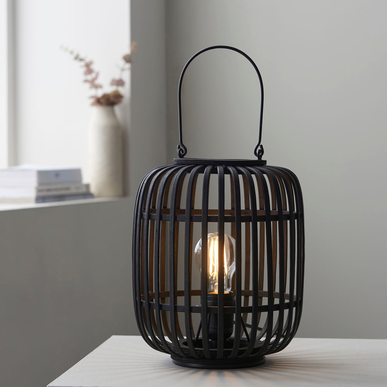 Mathias Dark Bamboo Table Lamp