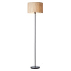 Longshore Natural Seagrass Floor Lamp with Matt Black Accents
